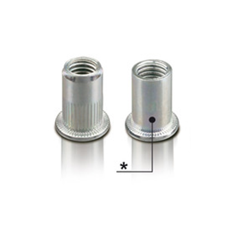 Nut, open, knurled, steel, diameter=6,9, M5, L=15,5, min. clamping range=3
