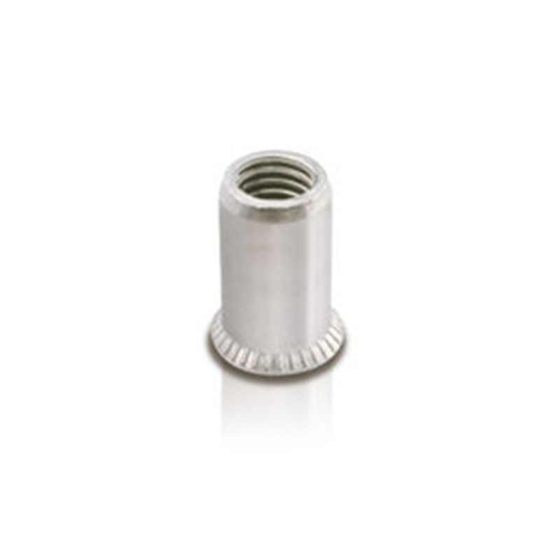 Nut, open, round, aluminium, diameter=10,9, M8, L=16,5, min. clamping range=1,5