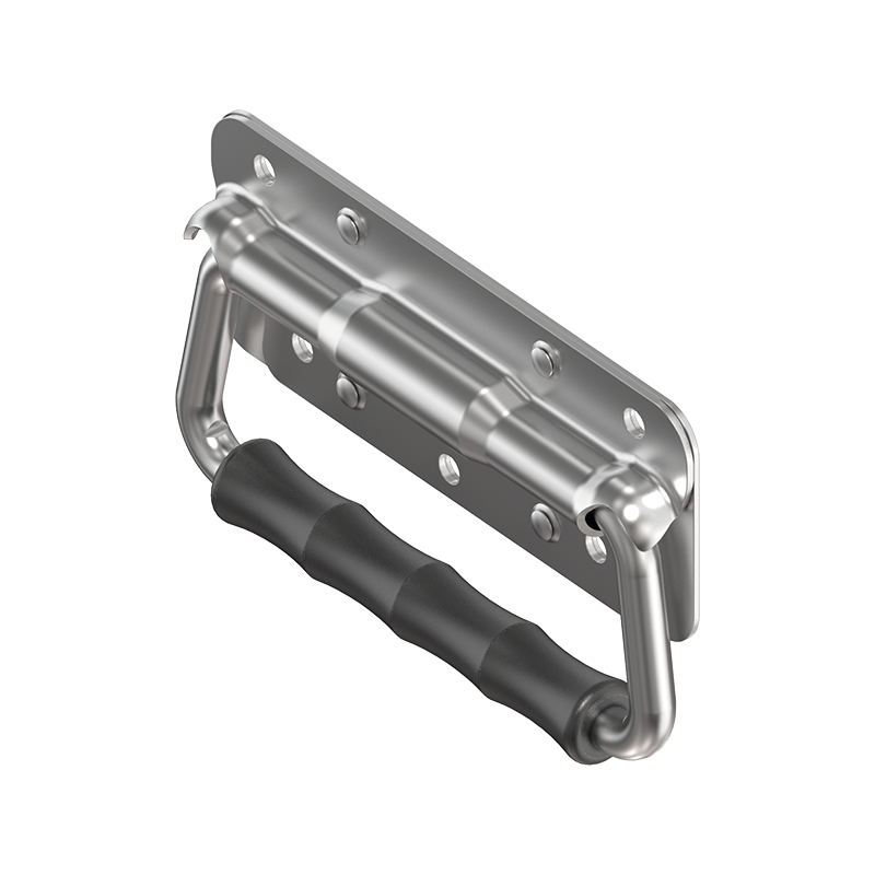 Flip handles, stainless steel, spring-loaded, H= 75,5 mm, B= 125 mm