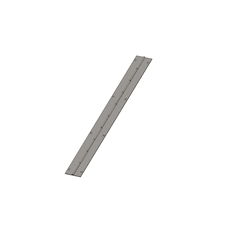 Piano hinge w/holes, steel, L=550, B=60, T=1,2
