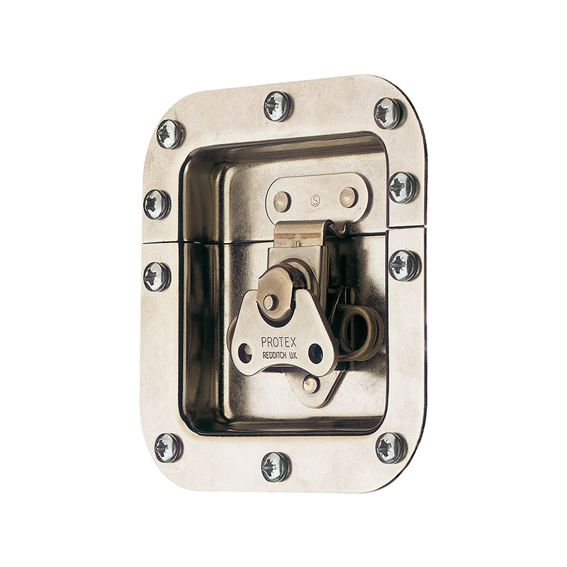 Rotary turn latch, stainless steel, L=104,8, B=101,6, H=16,8, uden hængelås