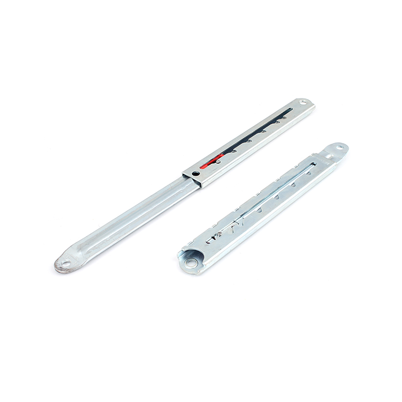 Lid stay, steel, 6 position(s), L=216mm, Ø8,2mm holes