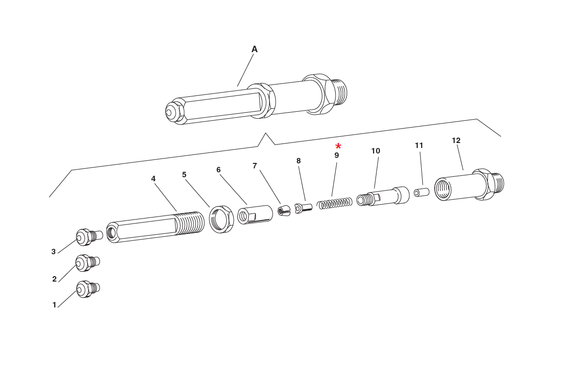 Accessories for riveting tools, Spring, for series RAC