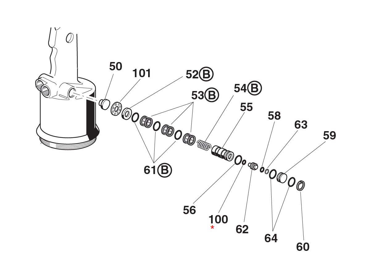 Accessories for riveting tools, O-ring, for series KJ & RAC