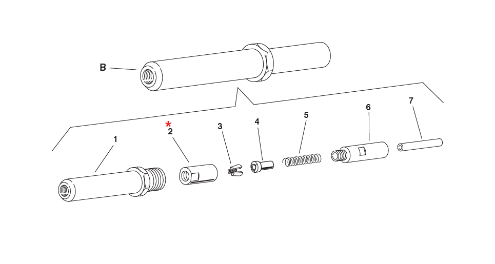 Accessories for riveting tools, Clamps holding cone, for series RAC 165/171/3000