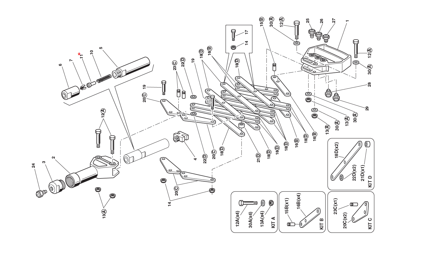 Accessories for riveting tools, Clamps opener, for series K 5-96