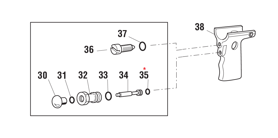 Accessories for riveting tools, O-ring, Ø3-6mm, for series KJ & RAC