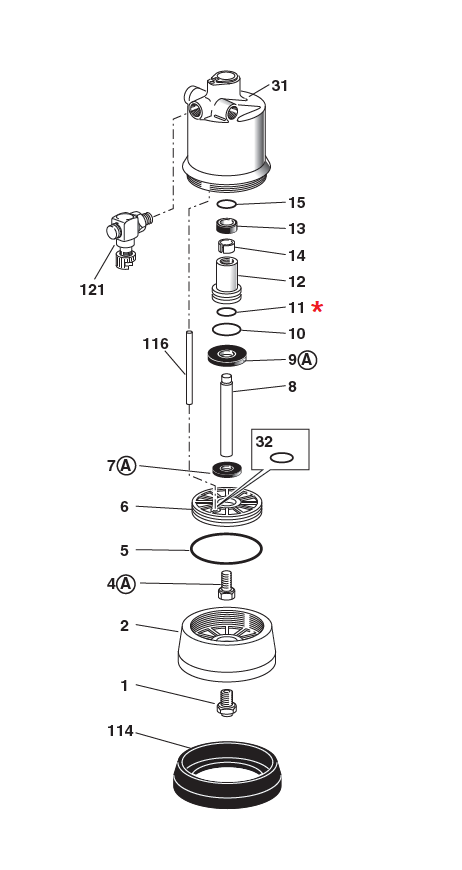 Accessories for riveting tools, O-ring, for series KJ & RAC