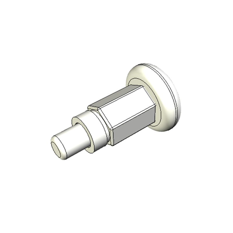 Index Plunger without rest, steel, H = 30 mm, without locking nut 