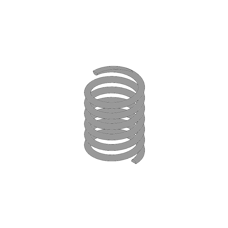 Compression spring, stainless steel, d=6mm, Dm=52mm, Lo=80mm