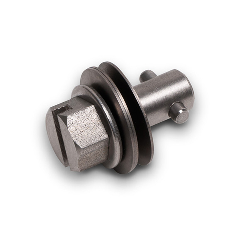 Locking bolt, stainless steel, untreated surface, shaft length=27mm, clamping width=3,55-8,55mm