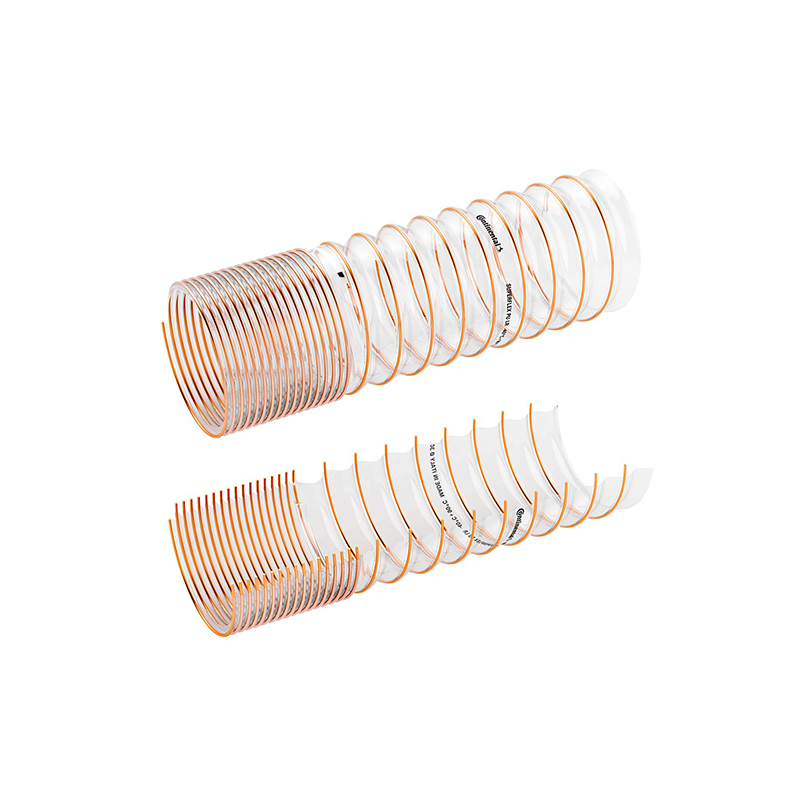 Hose, polyurethane, with spiral, outer d=136, inner d=132, thickness=0,4 Hose, polyurethane, with spiral, outer d=136, inner d=132, thickness=0,4