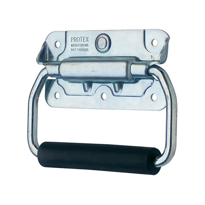 Flip handles, steel, spring-loaded, H= 107 mm, B= 137,5 mm