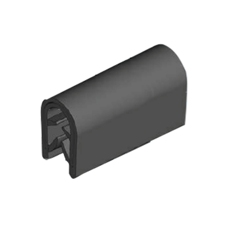 Edge profile w/o sealing, black PVC, clamping width = 4 - 6mm
