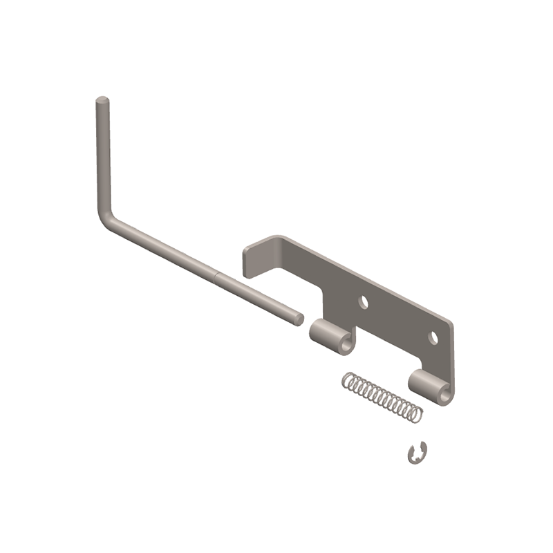 Sliding bolt, acid proof stainless steel, screw mounting, length=196, width=52, height=28