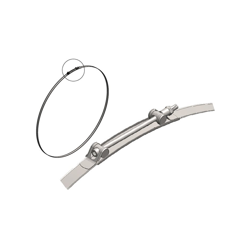 Complete hose clamp, stainless steel, Diameter range: 890-910mm, T= 0,6mm