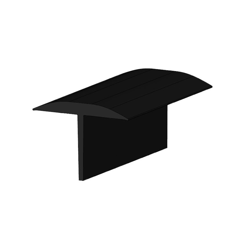 Expanded rubber without glue, t-profile, black epdm, W=125, H=90