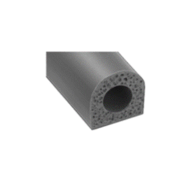 Expanded rubber with glue, d-profile,  epdm, W=13, H=13