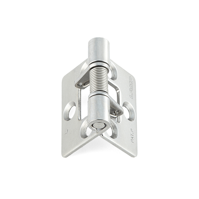 Spring hinge, stainless steel, open, not adjustable, L=60, B=40, H=9