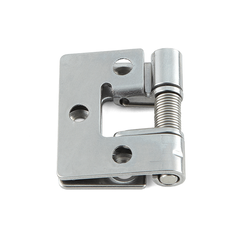 Spring hinge, stainless steel, closed, not adjustable, L=60, B=40, H=9