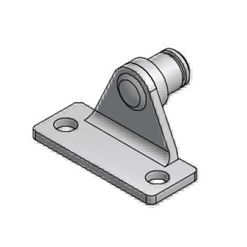 Bracket, steel, outward angled axis, axis diameter = 6 mm