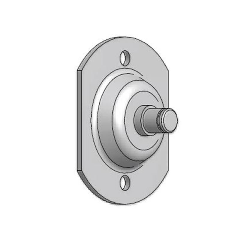 Bracket, steel, flat axis, axis diameter = 8 mm