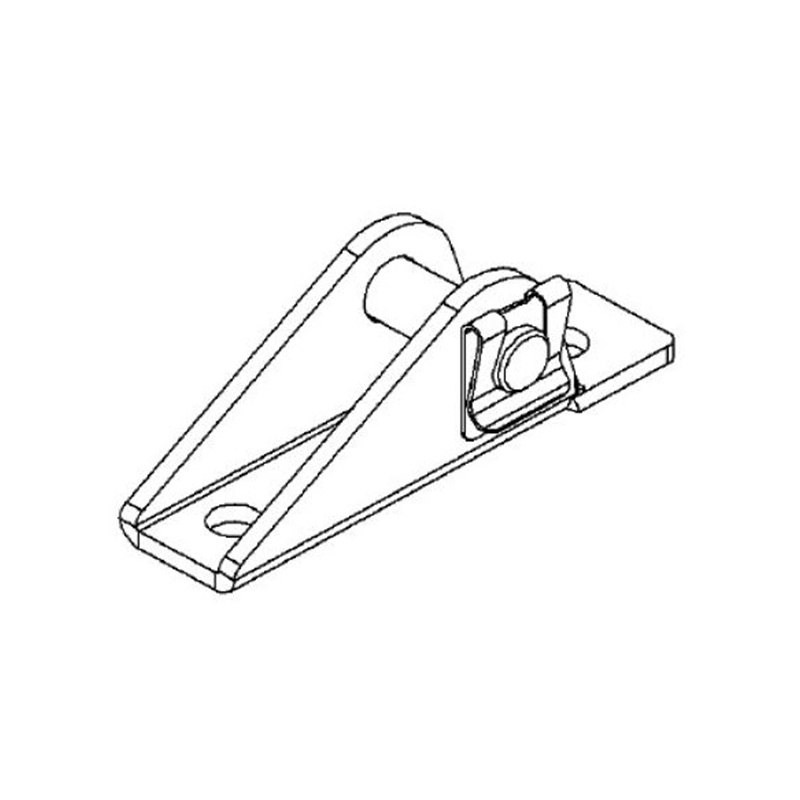 Bracket, steel, u-shape axis, axis diameter = 8 mm