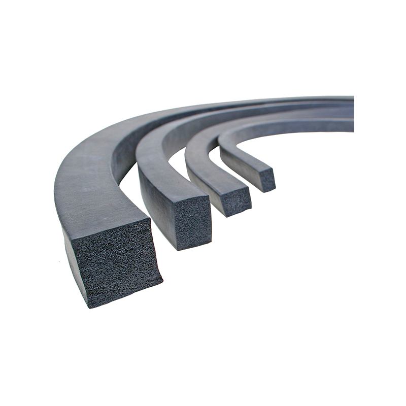 Expanded rubber without glue, square-profile, black epdm, W=10, H=5