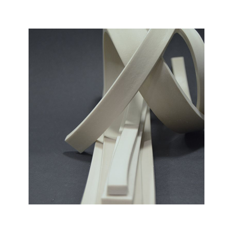 Expanded rubber, square-profile, white silicone, W=15, H=8