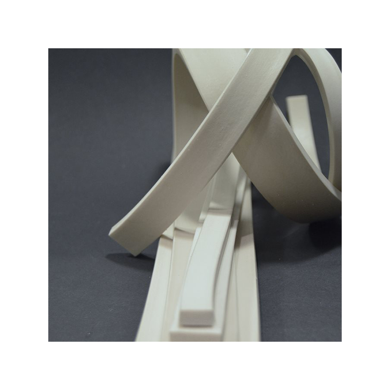 Expanded rubber, square-profile, white silicone, W=30, H=10
