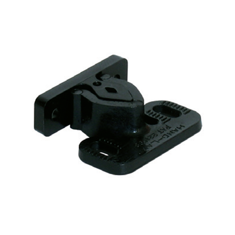 Knuckle catch, pom plastic, screw mounting, length=24, width=19, height=7,5