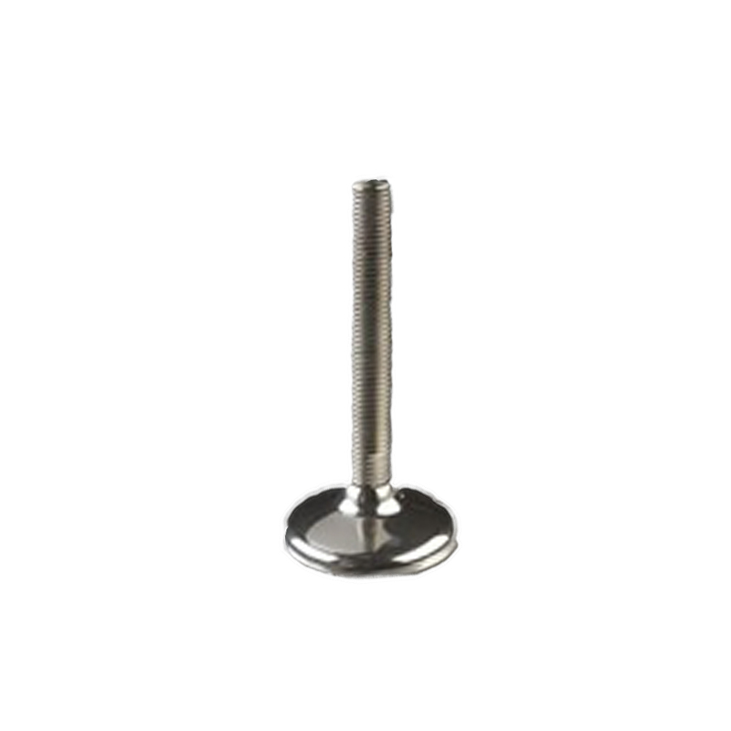 Levelling foot, acid proof stainless steel, fixed threaded spindle, M12, base diameter = 60 mm
