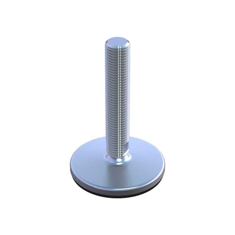 Levelling foot, acid proof stainless steel, fixed threaded spindle, M30, base diameter = 124 mm