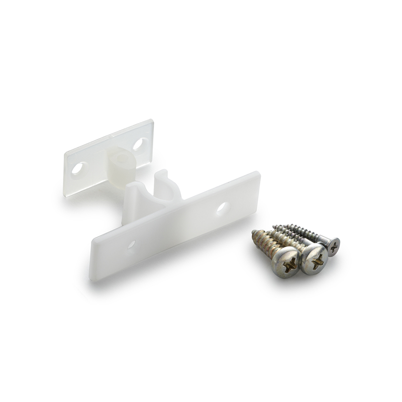 Knuckle catch, pom plastic, screw mounting, length=50, width=12, height=14,2