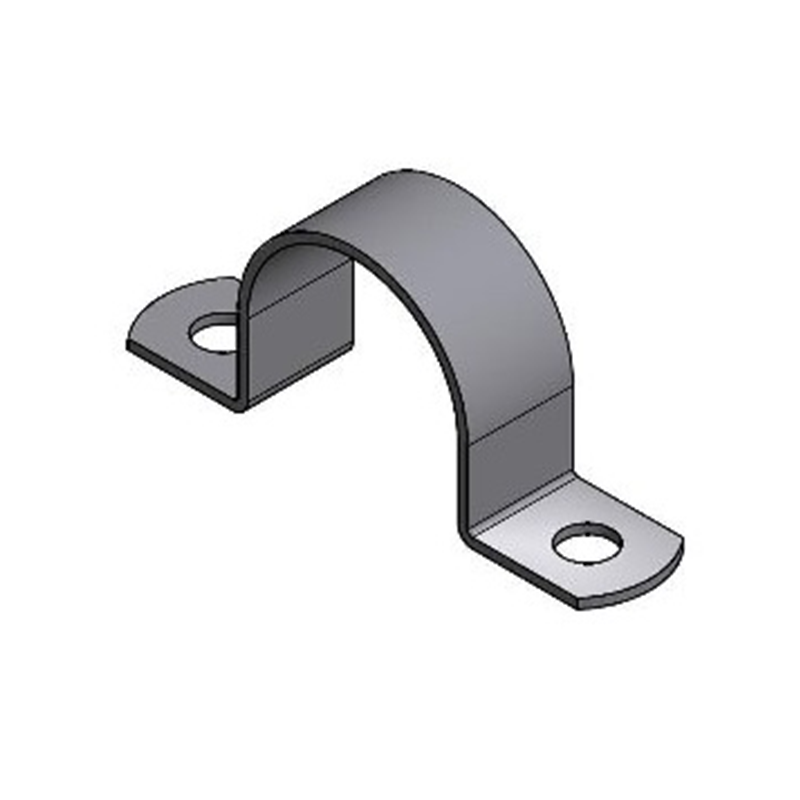 Cable clamp, stainless steel, two mounting flaps, D=38mm, H=36mm, L=72,4mm, B=14mm