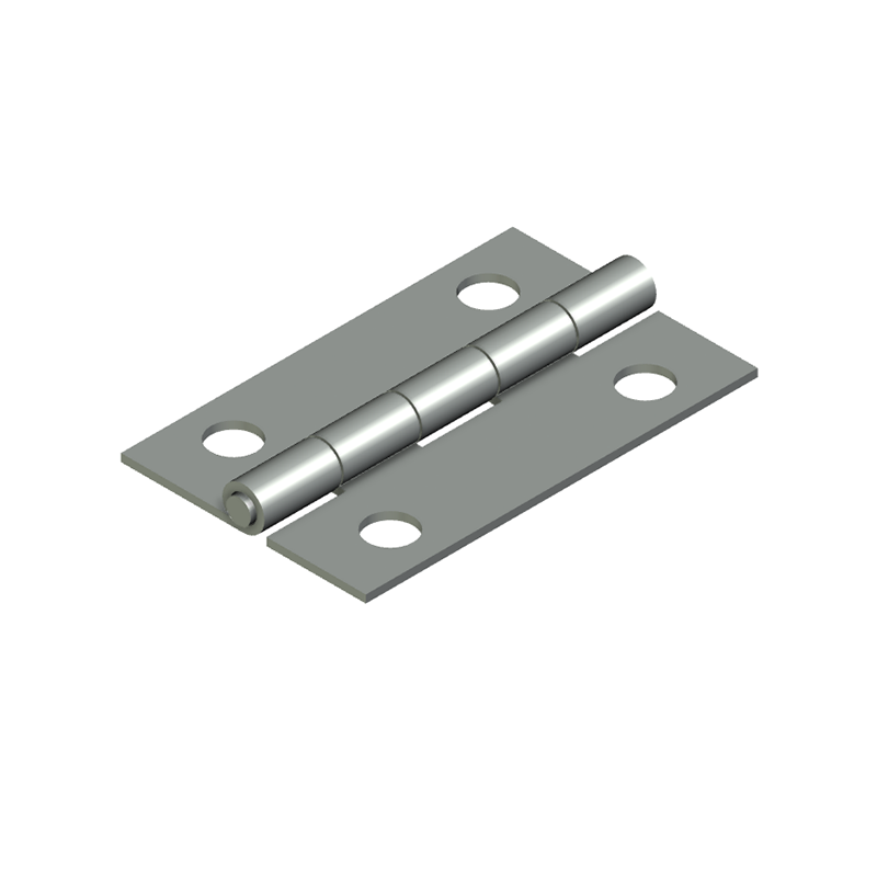 Butt hinge w/holes, steel, L=40, B=25, T=0,8