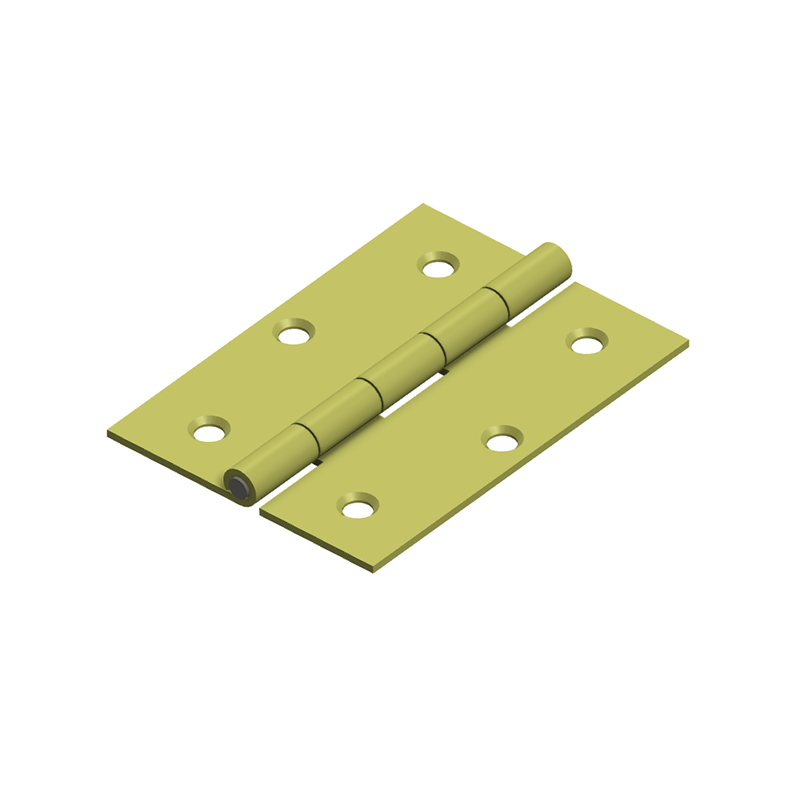 Butt hinge w/holes, steel, L=80, B=58, T=1,5