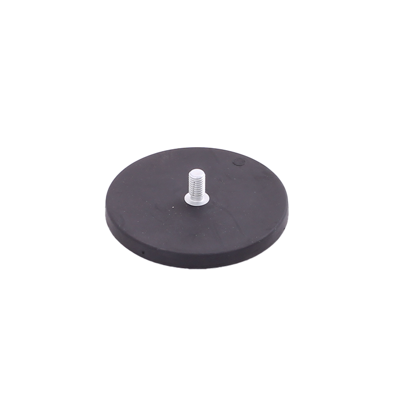 Rubber molded magnet, circular, M8, H=8,5mm , F=420N