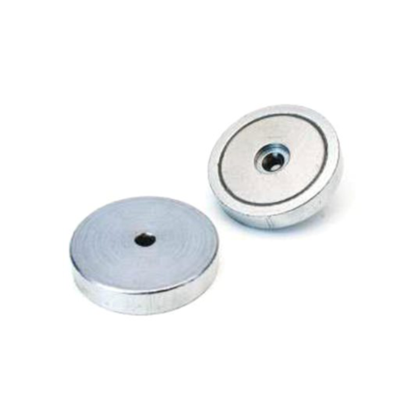 Pot magnet, circular, M4, H=7mm , F=36N