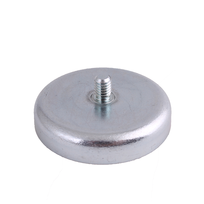 Pot magnet, circular, M6, H=9,2mm , F=180N