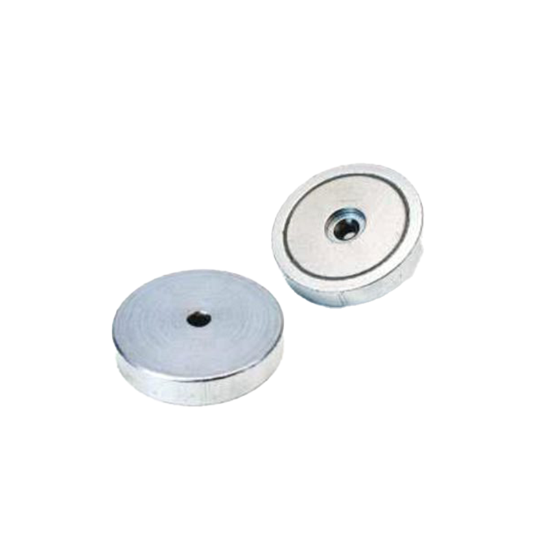Pot magnet, circular, M8, H=10mm , F=800N
