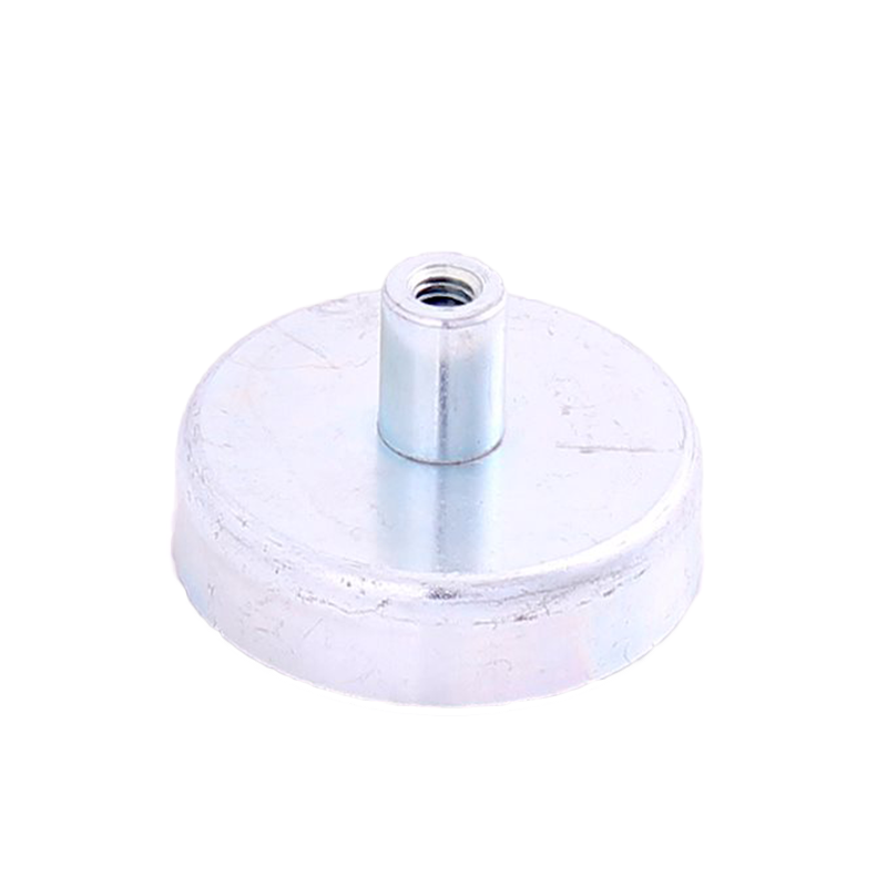 Pot magnet, circular, M8, H=14mm , F=350N