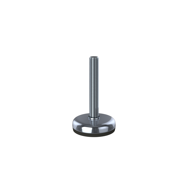 Levelling foot, acid proof stainless steel, fixed threaded spindle, M16, base diameter = 75 mm