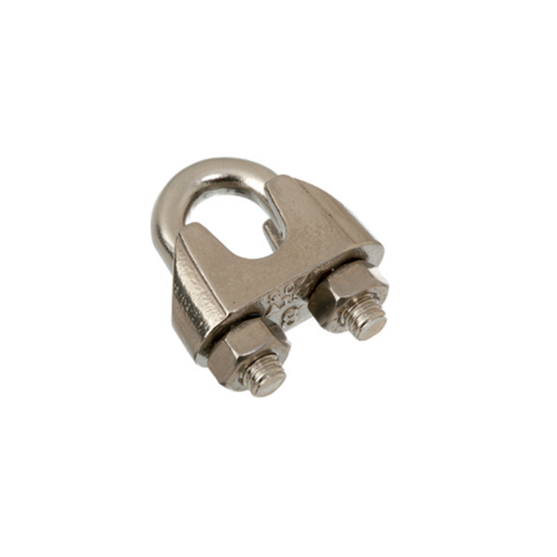 Wire rope clip, acid proof stainless steel, M4 thread, for wire diameter = 4mm
