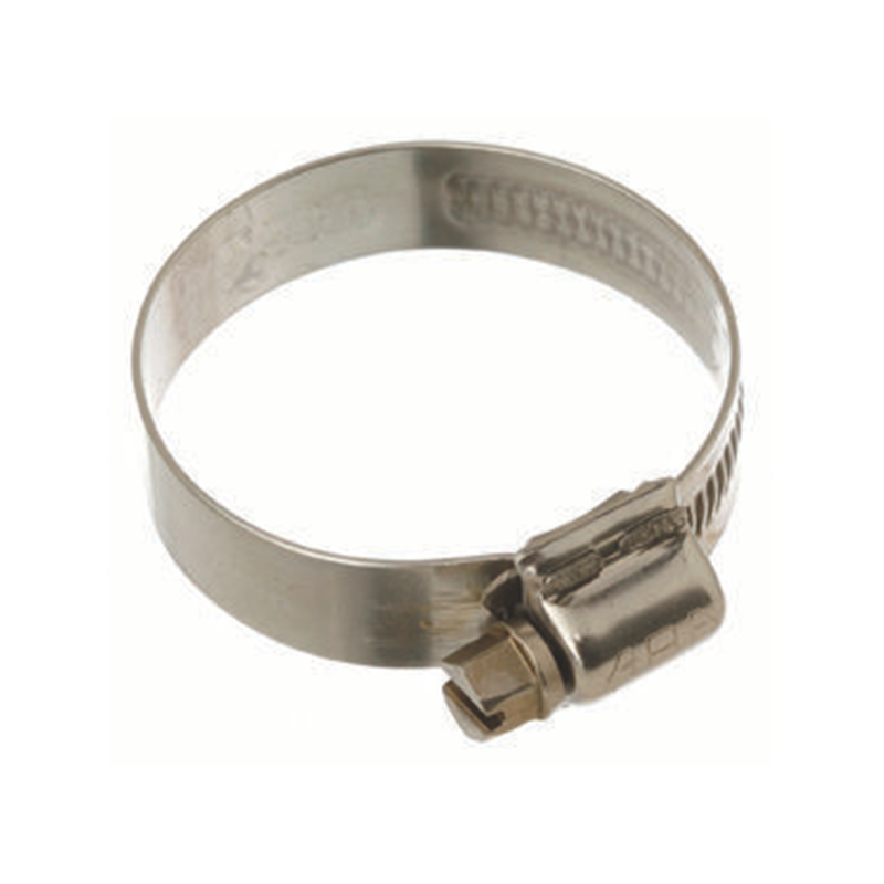 Complete hose clamp, acid proof stainless steel, Diameter range: 104-138mm, T= 0,8mm, torque= 6Nm