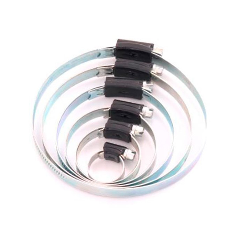Complete hose clamp, acid proof stainless steel, Diameter range: 13-20mm