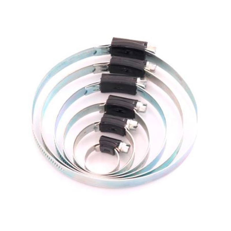 Complete hose clamp, electro zinc plated steel, Diameter range: 13-20mm