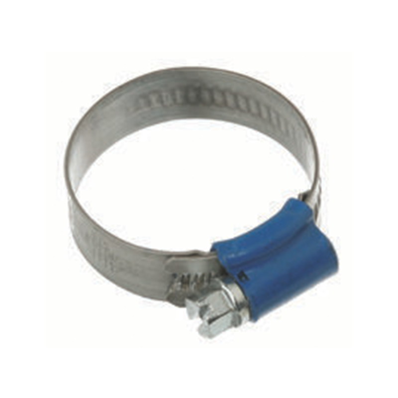 Complete hose clamp, electro zinc plated steel, Diameter range: 26-38mm, torque= 5Nm