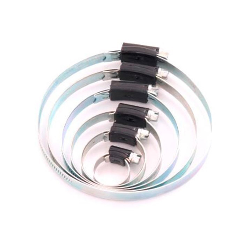 Complete hose clamp, acid proof stainless steel, Diameter range: 35-50mm