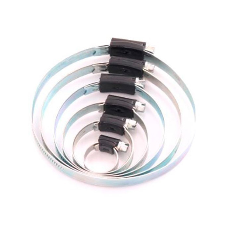 Complete hose clamp, electro zinc plated steel, Diameter range: 35-50mm